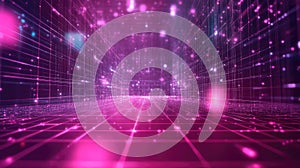 Digital data grid creating a virtual reality cyberspace