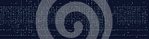 Digital data grid pattern with blue dots on dark background