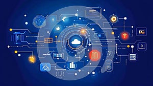 Digital data information technology network with integrated cloud systems