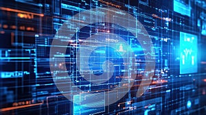 Digital data interface displaying global communication network information