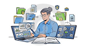 Digital Archiving and Data Analytics Concept for Secure Information Management
