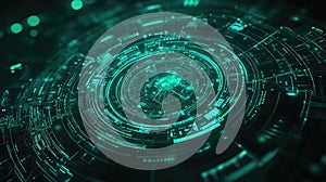 Digital data network connecting futuristic technology interface background