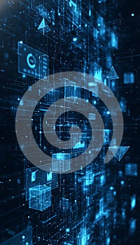 Digital data network connecting global information technology.Generated by AI