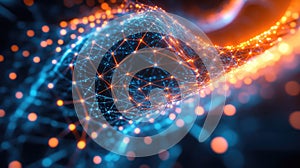 Digital data network connecting global technology communication