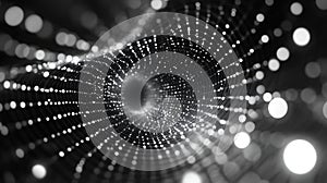 Digital data network connecting vortex tunnel structure