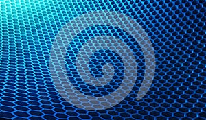 Digital data and network connection hexagon shape in technology