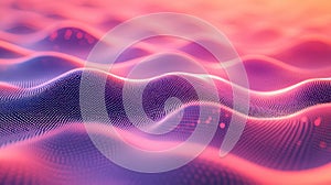 Digital data network creating abstract wave forms