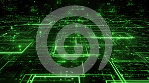 Digital data network lines creating abstract circuit board pattern