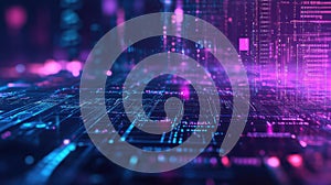 Digital data network lines creating futuristic abstract cyberspace