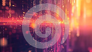 Digital data network lines glowing abstract background