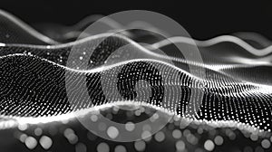 Digital data network pulsating waves technology background