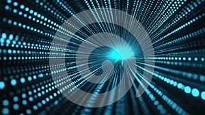 Digital data network tunnel streaming light rays