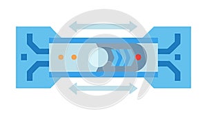 Digital Data Pipeline Flow Vector Art, vector design Generative AI