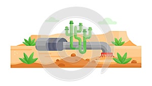 Digital Data Pipeline with Information Flow Icon vector design Generative AI