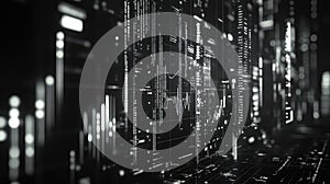 Digital data processing with abstract code lines