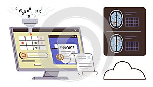 Digital Data Processing with AI for Financial and Medical Analysis in Cloud Systems