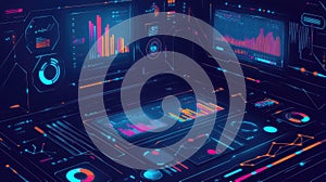 Digital data processing and analytics dashboard interface