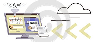 Digital Data Processing and Cloud-Based Invoice Management Visualization