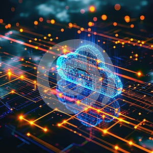Digital Data Processing and Information Flow in a Virtual Cloud Environment: An Abstract Representation