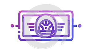 Digital Data Processing Interface with Circuits, vector design Generative AI