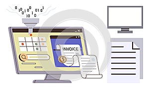 Digital Data Processing and Invoice Management with Filing and Organization