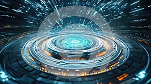 Digital data processing in quantum computing core