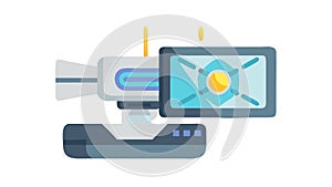 Digital Data Projection Display Technology, vector design Generative AI