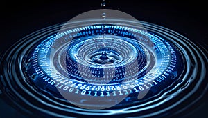 Digital Data Ripple with Binary Code