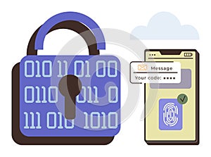Digital data security with device authentication using fingerprint and verification code