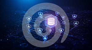 Digital Data Security Network Protection Concept