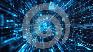 Digital data sending through high speed network tunnel