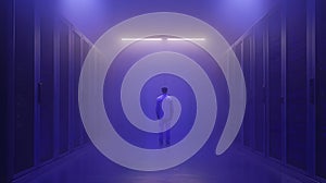 Digital Data Storage Infrastructure with Blockchain System Visualization