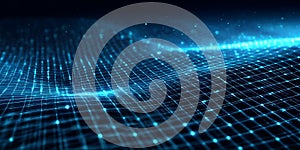 Digital Data Stream Abstract Background with Binary Code