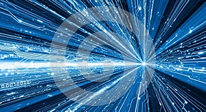 Digital Data Stream - Abstract Technology Background