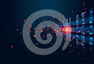 Digital data stream abstract technology background