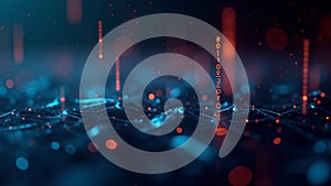 Digital Data Stream Abstract Visualization