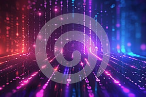 digital data stream background with binary code the flow information of cyber security technology.