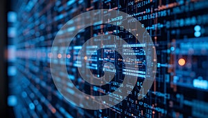 Digital Data Stream with Binary Code Information Technology Concept