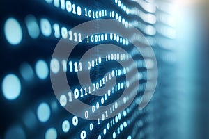 Digital Data Stream  Binary Code  Technology Background  Abstract Network