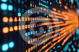 Digital Data Stream Concept for Technology and Cybersecurity Design Generative AI