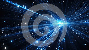 Digital data stream connecting global network technology