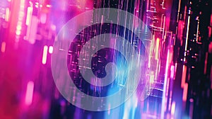 Digital data stream connecting global network technology