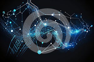 digital data stream. cyberbit data flow. generated by AI