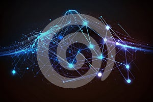 digital data stream. cyberbit data flow. generated by AI