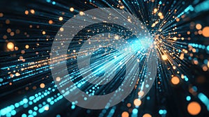 Digital data stream flowing through high speed network