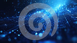 Digital data stream flowing network connection background