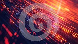 Digital data stream flowing through network technology