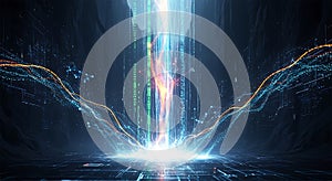 Data stream network connection technology innovation digital transformation future ai cloud