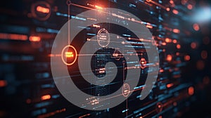 Digital Data Stream: A Futuristic Network Visualization