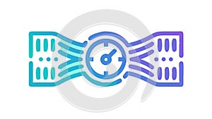 Digital Data Stream Interface Vector, Network Connectivity and Information Flow Icon, vector design Generative AI